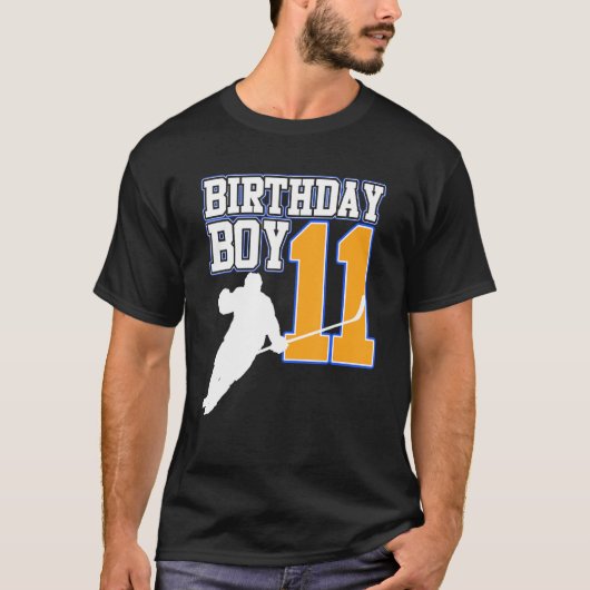 アイスホッケーボーイ11誕生日スポーツプレーヤーコーチG Tシャツ (正面)
