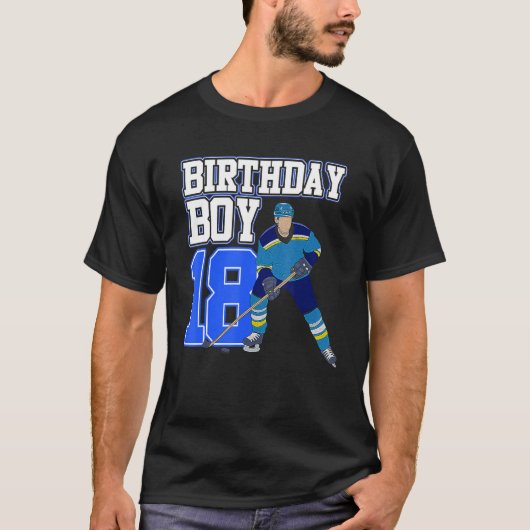 アイスホッケーボーイ18誕生日スポーツプレーヤーコーチG Tシャツ (正面)