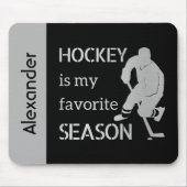 アイスホッケーマウスパッドお気に入りのシーズンシルバー マウスパッド (正面)