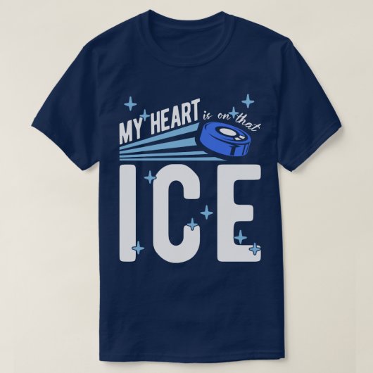 アイスホッケーママホッケーパパ Tシャツ (デザイン正面)