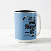 アイスホッケーユーモア・ブルー紳士 ツートーンマグカップ (正面右)