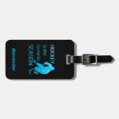 アイスホッケーラゲッジタグシーズお気に入りのンターコイズ ラゲッジタグ (正面横)