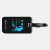 アイスホッケーラゲッジタグシーズお気に入りのンターコイズ ラゲッジタグ (裏面横)