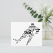 アイスホッケーランゲージズ文字アート ポストカード (スタンド正面)