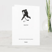 アイスホッケー勇気付けられる感謝してい カード (裏面)