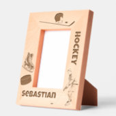 アイスホッケー名前をカスタムする レーザー彫刻フレーム (左)