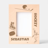 アイスホッケー名前をカスタムする レーザー彫刻フレーム (正面)