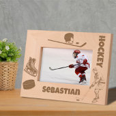 アイスホッケー名前をカスタムする レーザー彫刻フレーム