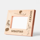 アイスホッケー名前をカスタムする レーザー彫刻フレーム (左)