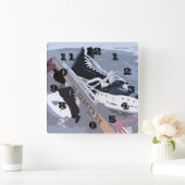 アイスホッケー壁時計 スクエア壁時計 (ホーム)