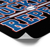 アイスホッケー大好きなティーンやキッズのための Eat Sleep Hockey Repeat ポスター (角)