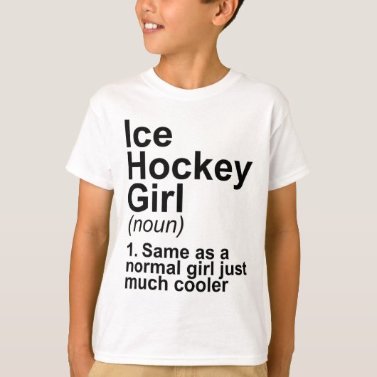 アイスホッケー女子の定義 Tシャツ (正面)