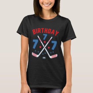 アイスホッケー好きな7歳の誕生日お祝い 男の子に Tシャツ