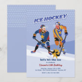 アイスホッケー招待状 招待状 (正面/裏面)