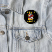 アイスホッケー用の深刻な引用符のボールです 缶バッジ (インサイチュ)