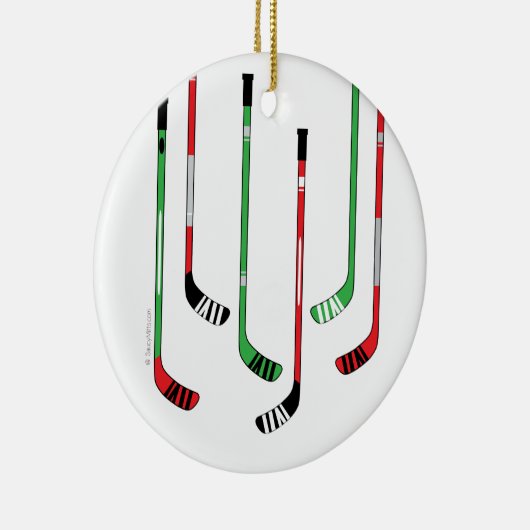 アイスホッケー用スティックのクリスマスのオーナメント セラミックオーナメント (右)