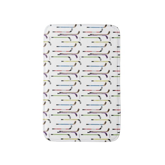 アイスホッケー用スティックの浴室 バスマット (正面縦)