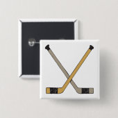 アイスホッケー用スティック 缶バッジ (正面&裏面)