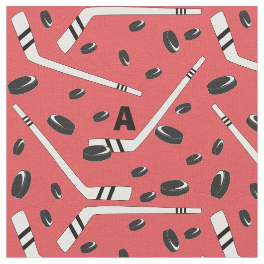 アイスホッケー用パックおよび棒 ファブリック (クローズアップ)