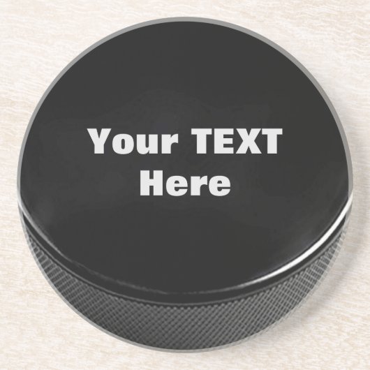 アイスホッケー用パックの砂岩飲み物のコースター コースター (正面)