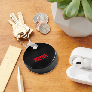 アイスホッケー用パックパーソナライズなKeychain キーホルダー