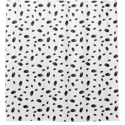 アイスホッケー用パック シャワーカーテン (正面)