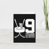 アイスホッケー素晴らしの9年目誕生日 カード (正面)