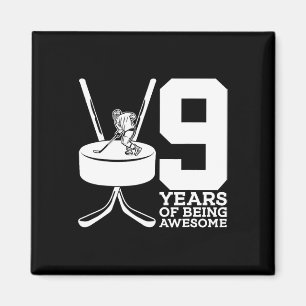 アイスホッケー素晴らしの9年目誕生日 マグネット