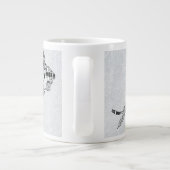アイスホッケー言語タイポグラフィコーヒーマグ ジャンボコーヒーマグカップ (裏面)