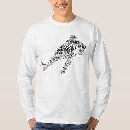 アイスホッケー言語ワードアート Tシャツ