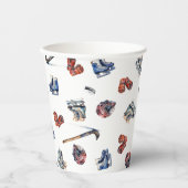 アイスホッケー誕生日カップ、アイスホッケーパーティー 紙コップ (正面)