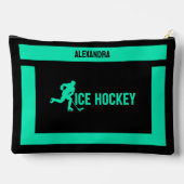 アイスホッケー誕生日ギフト、アイスホッケープレイヤーガール、 アクセサリーポーチ (裏面)