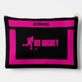 アイスホッケー誕生日ギフト、アイスホッケープレイヤーガール、 アクセサリーポーチ (裏面)