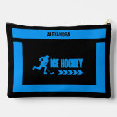 アイスホッケー誕生日ギフト、アイスホッケープレイヤーガール、 アクセサリーポーチ (裏面)