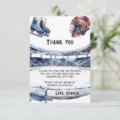 アイスホッケー誕生日パーティー サンキューカード (スタンド正面)