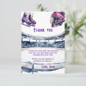 アイスホッケー誕生日パーティー サンキューカード (スタンド正面)