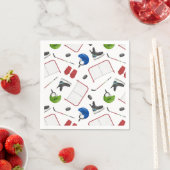 アイスホッケー誕生日パーティー スタンダードカクテルナプキン (インサイチュ)