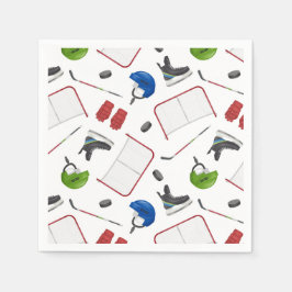 アイスホッケー誕生日パーティー スタンダードカクテルナプキン