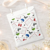 アイスホッケー誕生日パーティー フェイバーバッグ (クリップ留めされた状態)