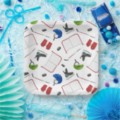 アイスホッケー誕生日パーティー ペーパープレート (パーティー)