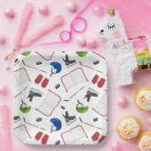 アイスホッケー誕生日パーティー ペーパープレート (パーティー)