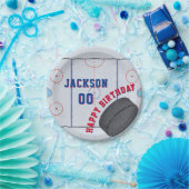 アイスホッケー誕生日パーティー ペーパープレート (パーティー)