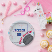 アイスホッケー誕生日パーティー ペーパープレート (パーティー)
