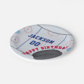 アイスホッケー誕生日パーティー ペーパープレート (アングル)