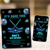 アイスホッケー誕生日招待状ボーイズパーティー 招待状