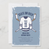 アイスホッケー誕生日招待状 招待状 (正面)