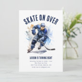 アイスホッケー誕生日招待状 招待状 (スタンド正面)