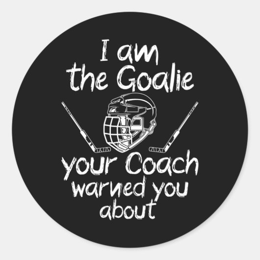 アイスホッケー警告の身だ ラウンドシール (正面)