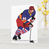 アイスホッケー遊グリーティングカード カード (黄色い花)