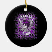 アイスホッケー選手がペナルティをストレートに超える セラミックオーナメント (正面)